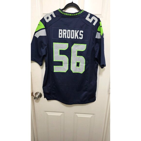 Nike NFL Seahawks #56 Brooks On Field Jersey Size M Navy 100% Polyester Mens App - Picture 3 of 8